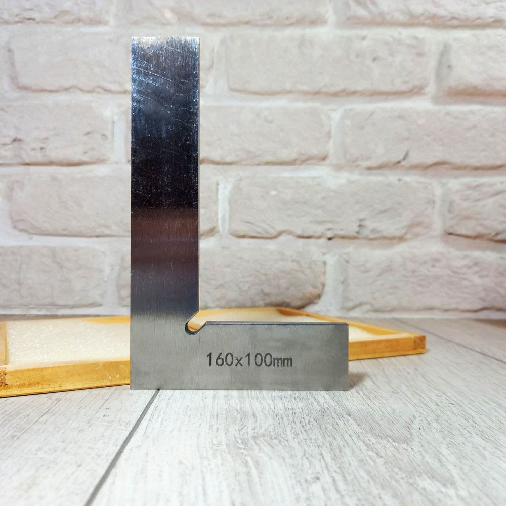 Угольник слесарный УП 160×100 мм без пятки, металлический, ГОСТ, для точной проверки прямого угла Харьков - изображение 3