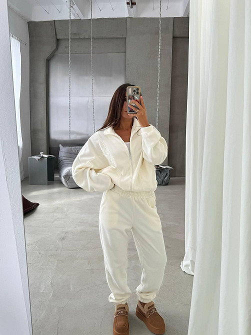 Жіночий теплий спортивний костюм двійка: кофта і штани турецький двосторонній фліс Одеса - фото 6