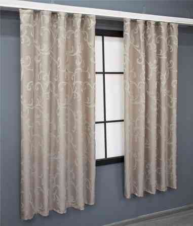 Комплект коротких штор VR-Textil Жаккард Allure № 1613ш Пудровый 130х170 см 2 шт (35-0273) Киев