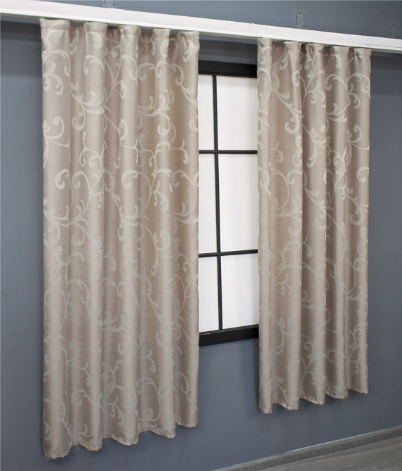 Комплект коротких штор VR-Textil Жаккард Allure № 1613ш Пудровый 130х170 см 2 шт (35-0273) Киев - изображение 3