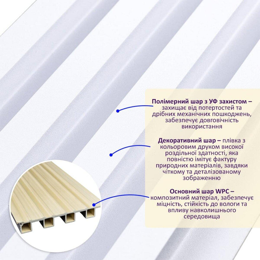 Декоративна стінова рейка Перламутр Київ - фото 2