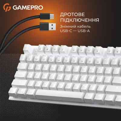 Клавиатура GamePro Genesis Joker MK124W Outemu Red Switch USB UA White (MK124W) Винница