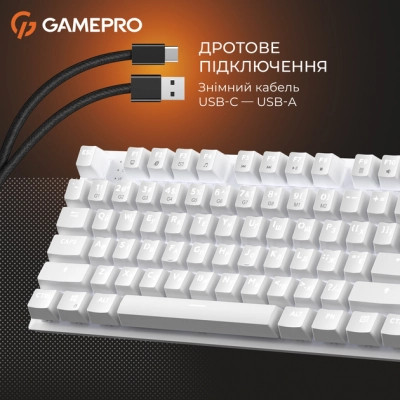 Клавиатура GamePro Genesis Joker MK124W Outemu Red Switch USB UA White (MK124W) Винница - изображение 4