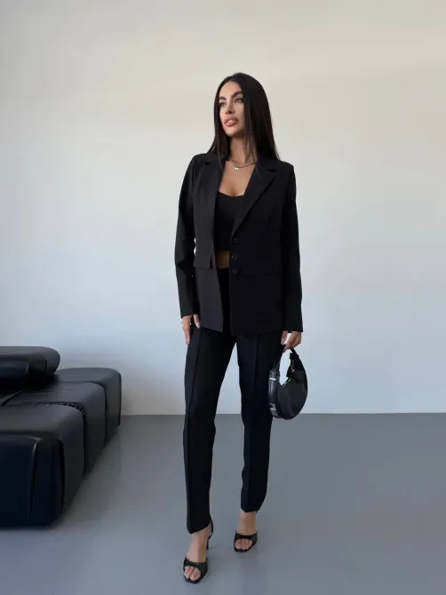 Стильний брючний костюм трійка із піджаком Одеса - фото 8