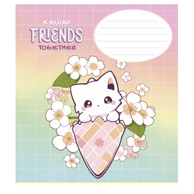 Зошит Школярик Kawaii Friends 12 аркушів лінія (012-3422L) Вінниця - фото 5
