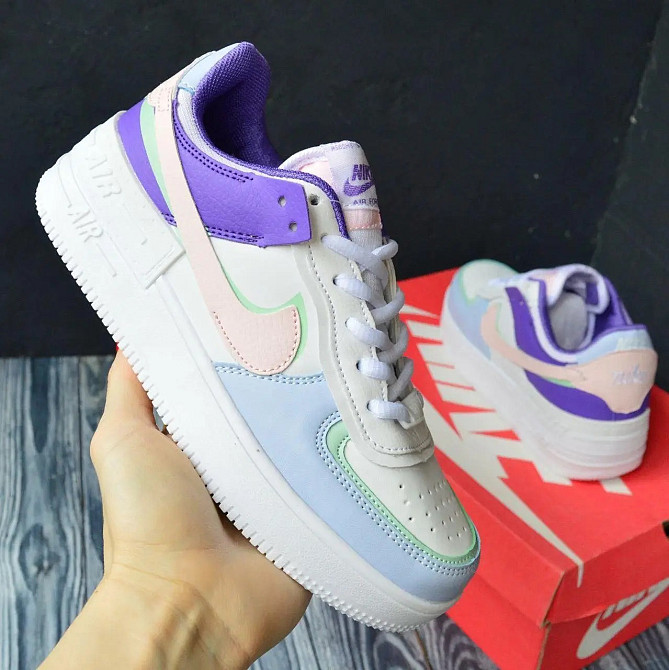 Кросівки Nike Force Білі Жіночі Шкіряні Форси Різнобарвні Найк Shadow (розміри: 36,37,38,39,40,41) - 22 Дніпро - фото 9