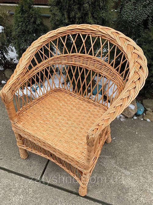 Кресло плетеное из лозы с низкой спинкой Киев - изображение 5
