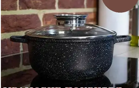 Казан черный со мраморным покрытием UNIQUE UN-5274 3,2л и диаметр 22см Одесса - изображение 3