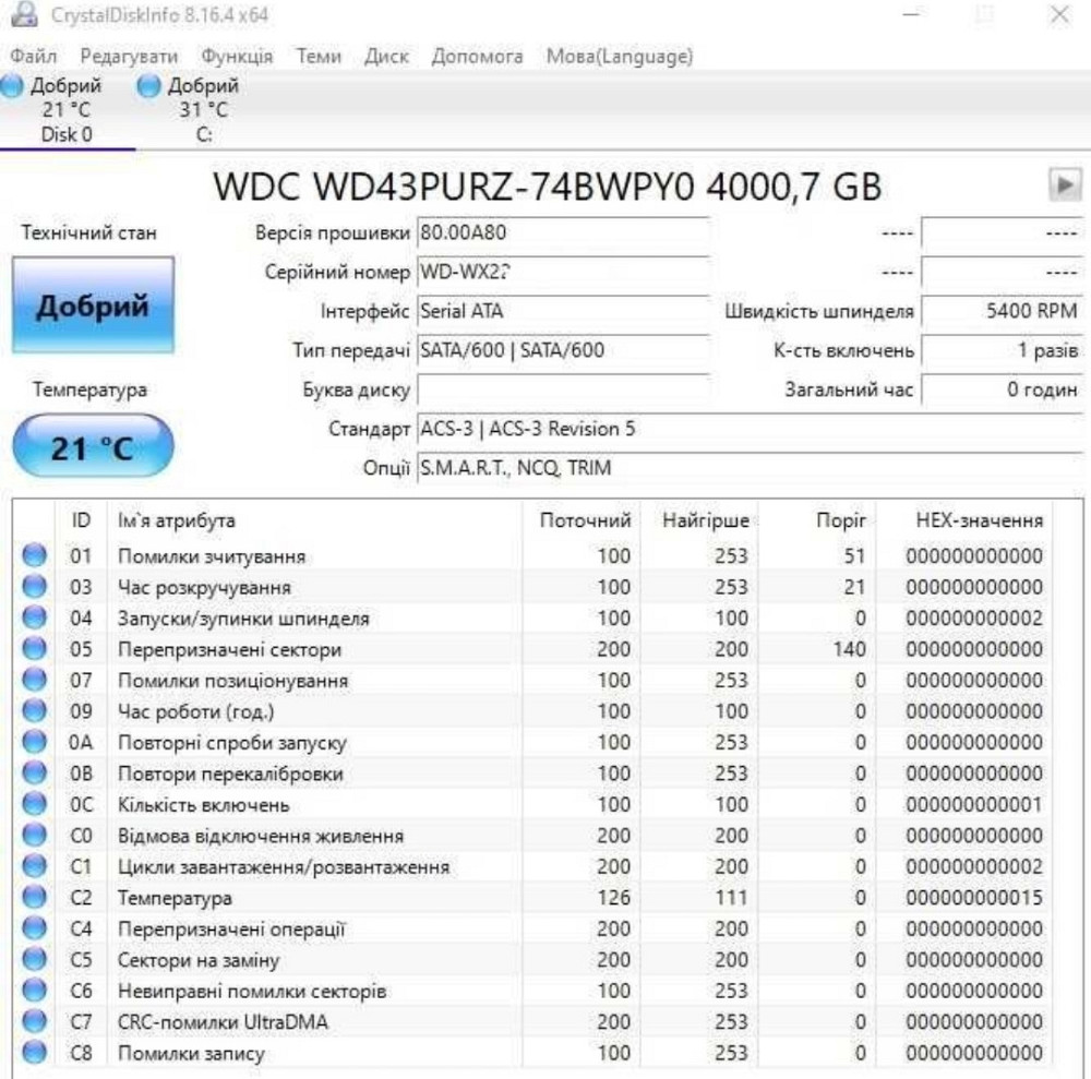 НОВЫЙ жесткий диск (винчестер) 4TB WD purple 3.5