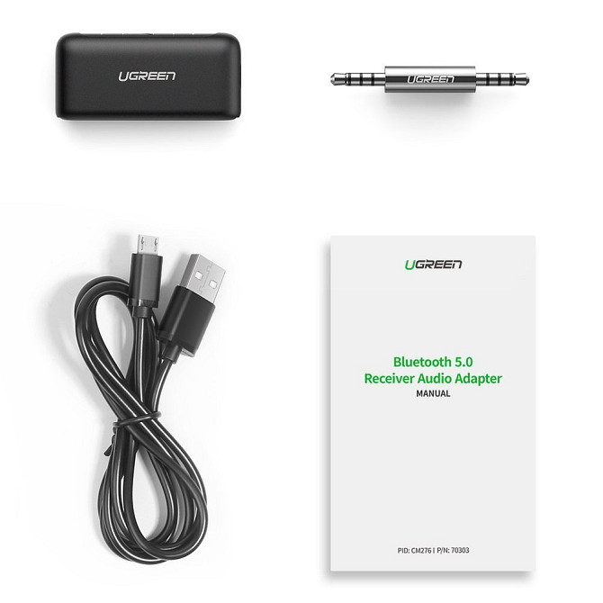 Bluetooth 5.0 приймач UGreen CM276 з AUX-виходом, мікрофоном для автомагнітол, дом.театров 70303 Николаев - изображение 9