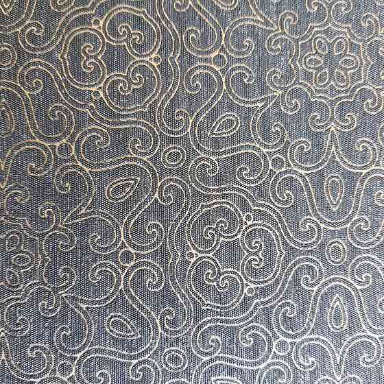 Шпалери метрові вінілові на флізелін Villa Marburg Lombardi вензелі завитки східний малюнок чорний з золотом Київ