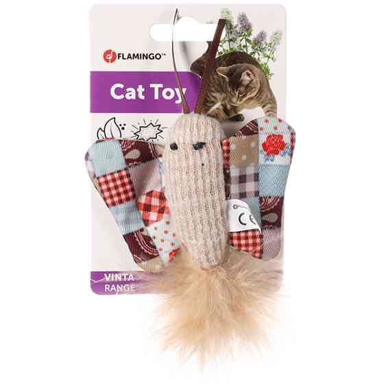 Flamingo Vinta Butterfly ФЛАМІНГО ВІНТА МЕТЕЛИК шурхотлива іграшка з котячою м’ятою для котів Київ