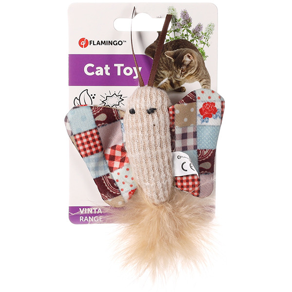 Flamingo Vinta Butterfly ФЛАМІНГО ВІНТА МЕТЕЛИК шурхотлива іграшка з котячою м’ятою для котів Київ - фото 1