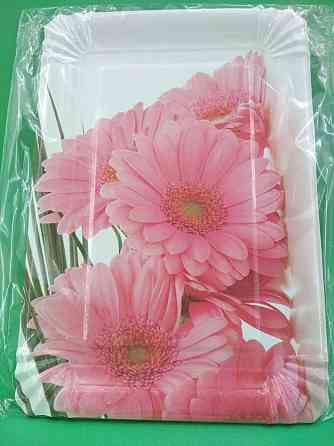 Тарілки святкові паперові 15 * 22 см "No3" Гербери10шт (1 пачка) Харків