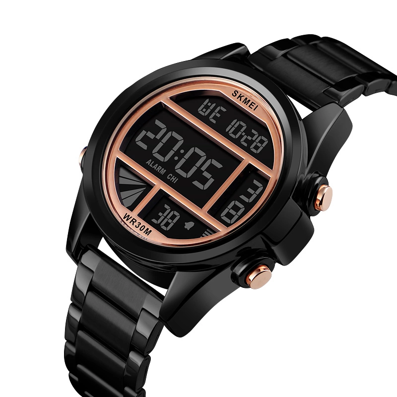 Наручные мужские часы Skmei 1448 Indigo Черный Розовое золото Винница - изображение 7