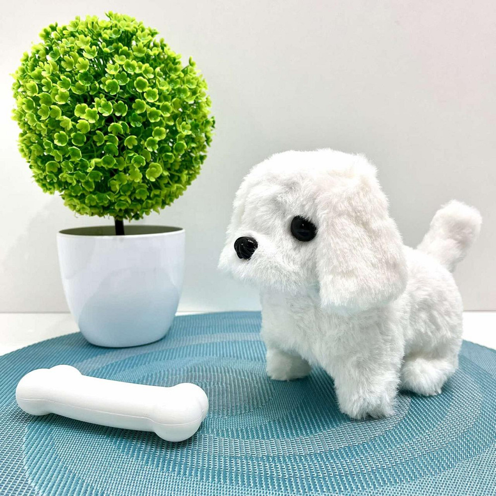 Собачка інтерактивна ходить видає звуки ворушить хвостиком у рюкзаку Біла (777-23B) Чернигов - изображение 2