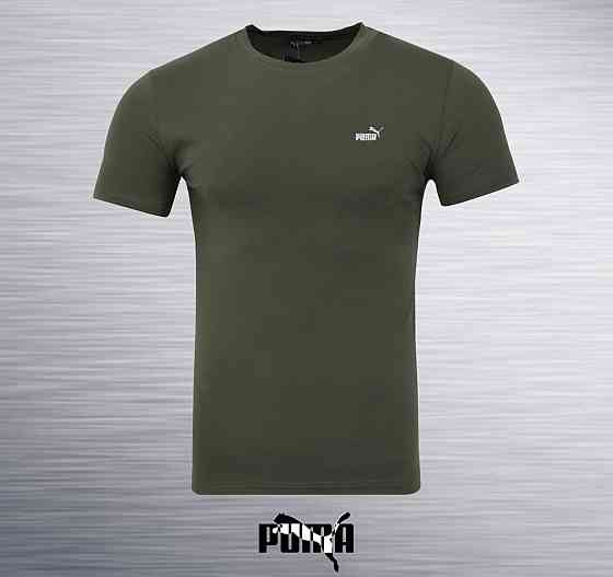 Мужская однотонная трикотажная футболка Puma 46 Киев