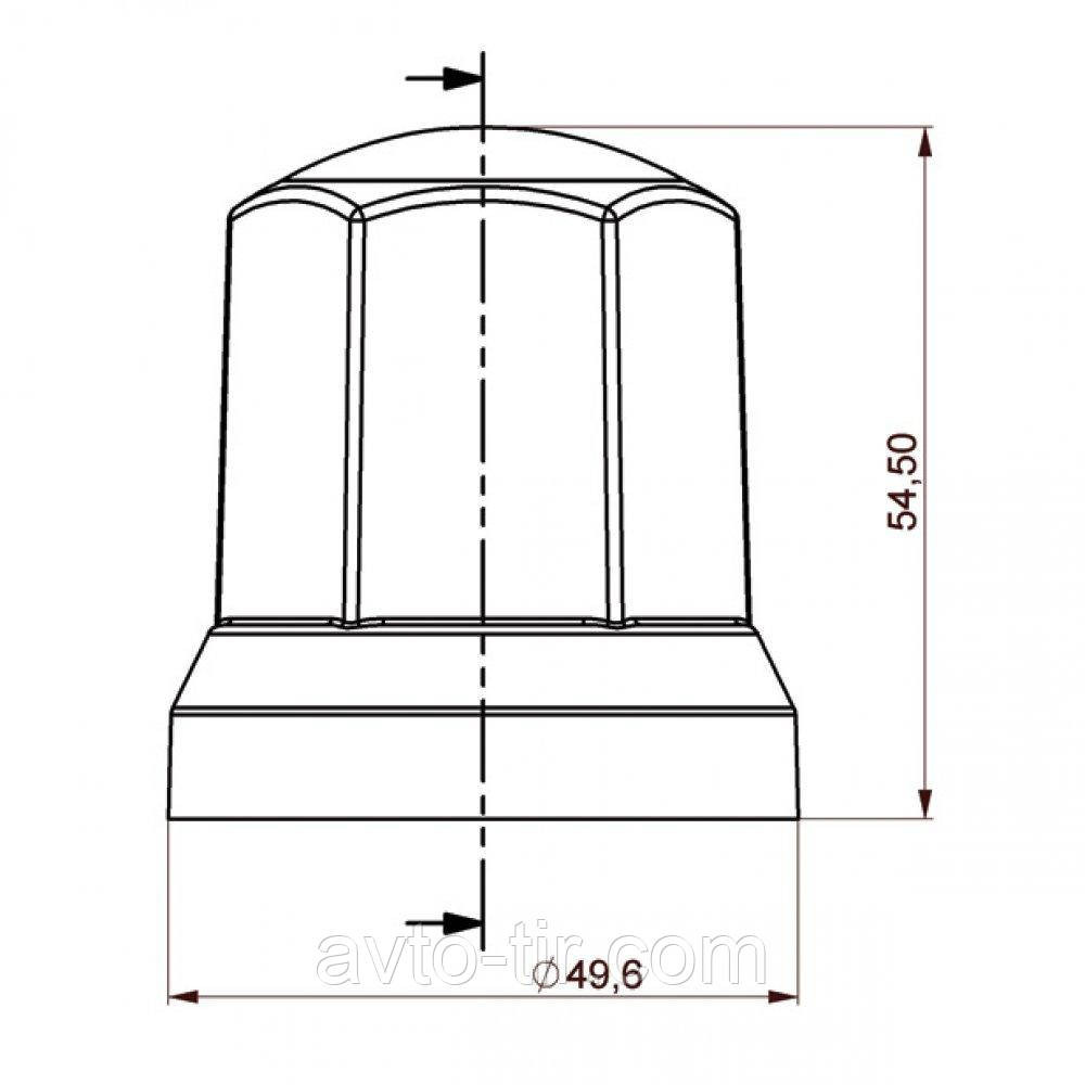 Ковпачок пластиковий на гайку 33 мм чорний високий Луцьк - фото 3