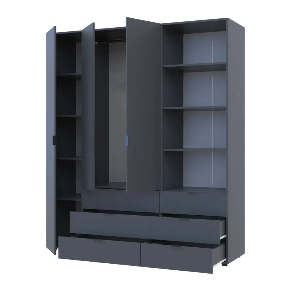 Шафа для одягу Doros Гелар Графіт 3ДСП з пеналом 176.2х49.5х203.4 (DRS-011920) Львів - фото 4