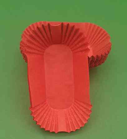 Тартолетка для кексів"Прямокутна червона"(80*35*30,5) (100шт)/П-8/ (1 уп.) Харків