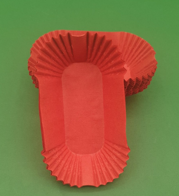 Тартолетка для кексів"Прямокутна червона"(80*35*30,5) (100шт)/П-8/ (1 уп.) Харків - фото 1