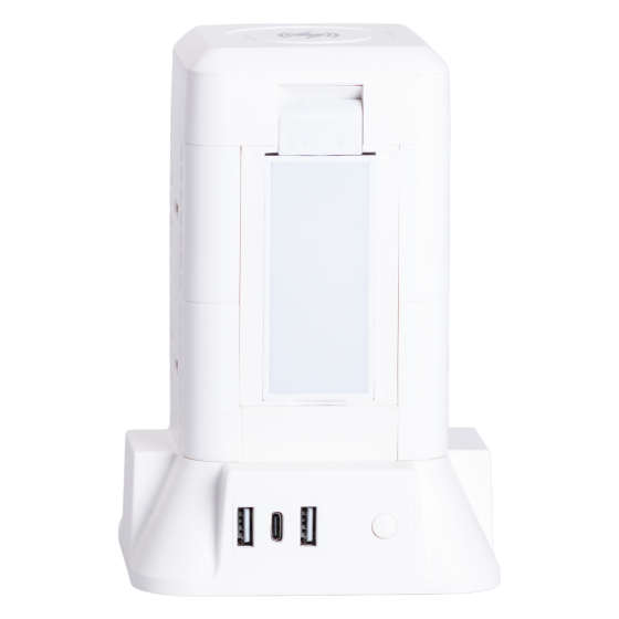 Yiwu Мережевий фільтр подовжувач 2.8 м з лампою на 6 універсальних розеток з 2 USB, 1 Type-C, б Коломия