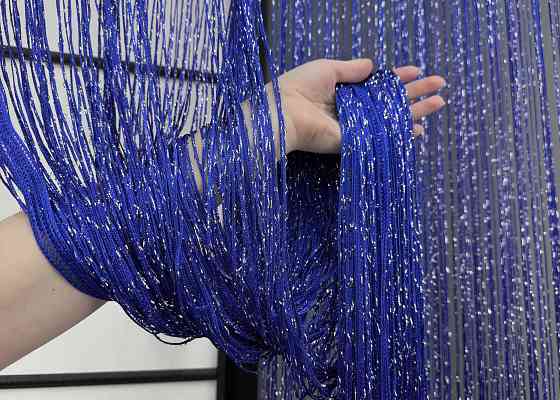 Штори-нитки "Кісея" з люрексом Синій 300х300см 1 шт (61-086) Київ