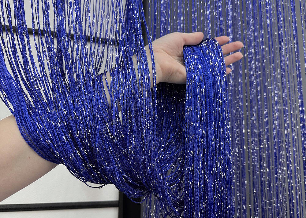 Штори-нитки "Кісея" з люрексом Синій 300х300см 1 шт (61-086) Київ - фото 5