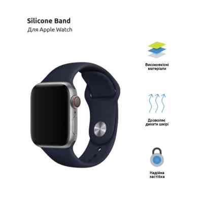 Ремешок для смарт-часов Armorstandart Sport Band (3 Straps) для Apple Watch 42 (Series 11-10)/41/40/38 Dark Blue (ARM49074) Винница