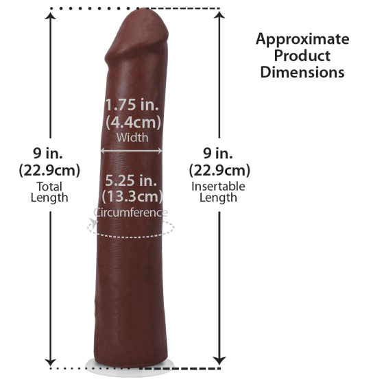 Фалоімітатор Doc Johnson The Realistic Cock ULTRASKYN - 9 Inch Chocolate Sex Aura Київ