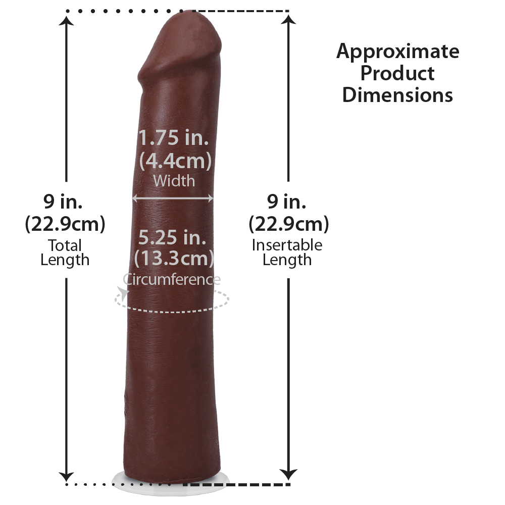 Фалоімітатор Doc Johnson The Realistic Cock ULTRASKYN - 9 Inch Chocolate Sex Aura Київ - фото 5