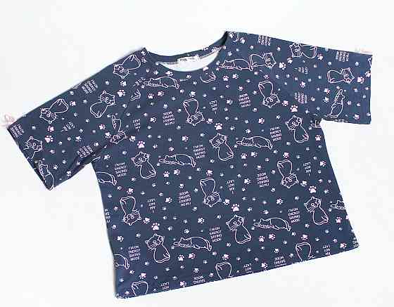 Пижама женская с шортами хлопок Розовый котики Cерая S/M Харьков