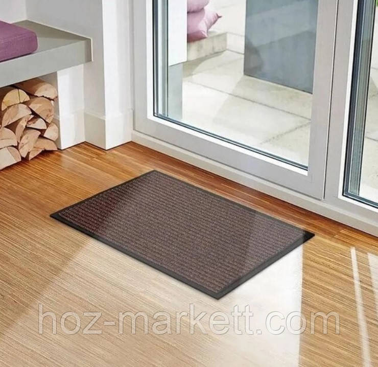 Коврик 40 х 60 см коричневый придверный грязезащитный килим Харьков - изображение 1