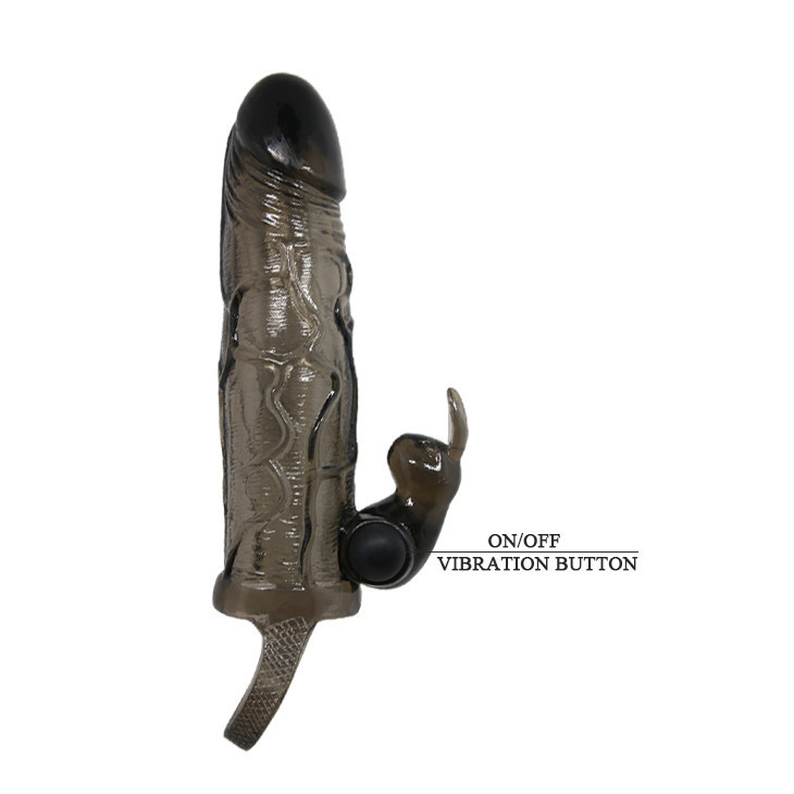 Насадка на член - Brave Man Vibrating Penis Sleeve 5,91" Black Sex Aura Київ - фото 2