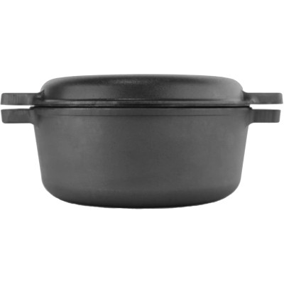 Каструля Brizoll чавунна з кришкою-сковородою 6 л (P-6L-2) Вінниця - фото 8