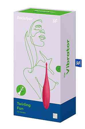 Вибратор для целенаправленной стимуляции Satisfyer Twirling Fun с гибкой шейкой, красный Sex Aura Киев