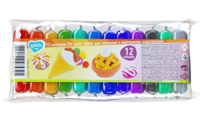12 кольорів ТМ Lovin Набір для ліплення з повітряним пластиліном, шт Київ - фото 1