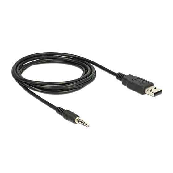 Кабель Audio USB для iPod Shuffle Jack TRRS M -> USB AM, 1.0 м. чорний Вінниця