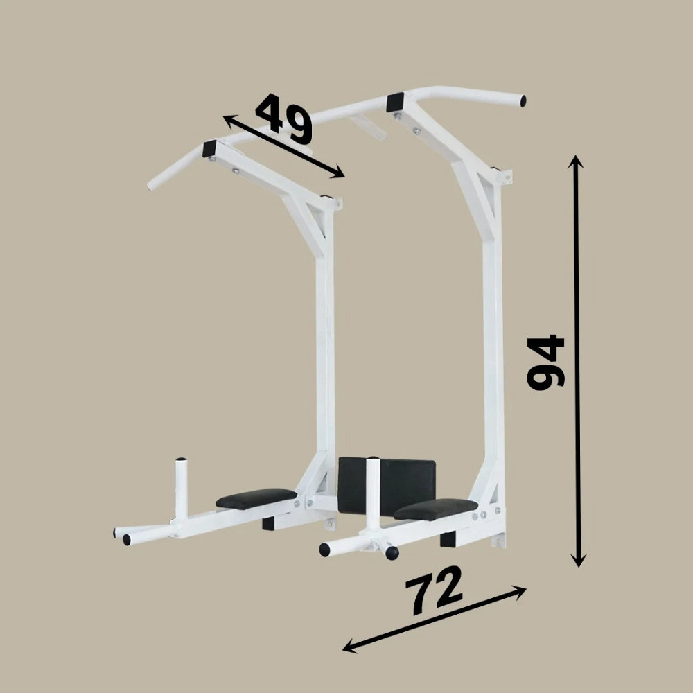 Спортивный настенный турник + брусья складные + пресс 4 в 1 А382 для дома Белый Киев - изображение 2