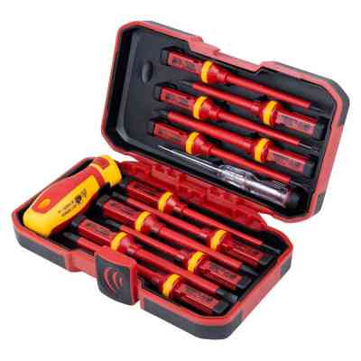 Набор отверток Sigma диэлектрических 11шт + отвертка-индикатор 250В CrV (кейс) (4008411) Винница