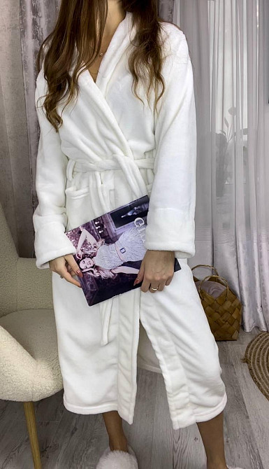 Жіночий махровий халат довгий Харків - фото 3