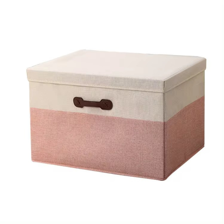 Комплект складних шухляд для зберігання білизни та речей 4 шт з кришками та ручками в шафу, рожеві Кам'янець-Подільський - фото 1