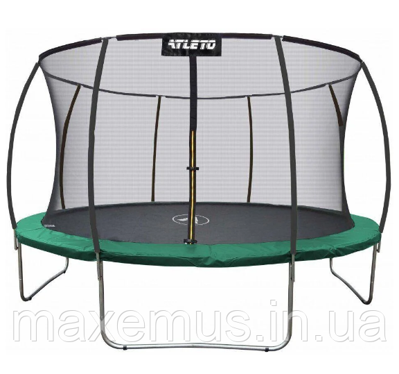 Батут Atleto 312 см (10 ft) зеленый с внутренней сеткой и лестницей (нагрузка до 150 кг) Мостиська - фото 10