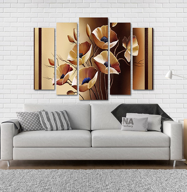 Модульна картина Квіти Абстракція Art-213_5 Київ - фото 2