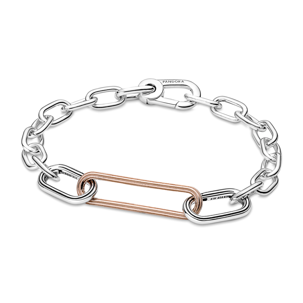 Срібний шарм Ланка з покриттям 14k рожевим золотомдля браслетів Пандора Мі MasterSem Київ - фото 2