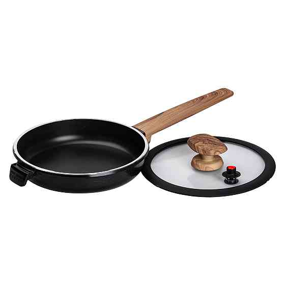 Алюминиевая сковорода 1 л с керамическим антипригарным покрытием Ø 20 см черная MGC HP-4-456B Киев