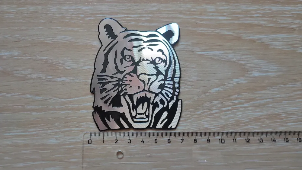 Наклейка на авто Тигр алюминиевая Киев - изображение 4