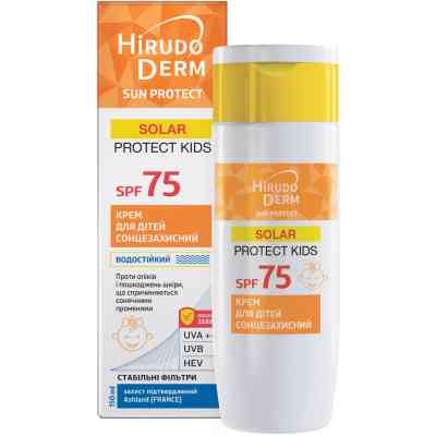 Засіб від засмаги Біокон Hirudo Derm Sun Protect Solar Protect Kids SPF 75 Сонцезахисний крем для дітей 150 мл (4820160038561) Вінниця