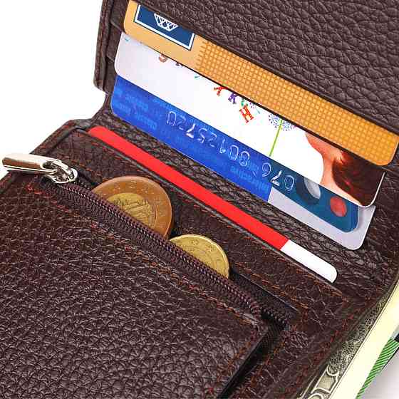 Мужское портмоне из натуральной зернистой кожи CANPELLINI 21498 Коричневое Киев