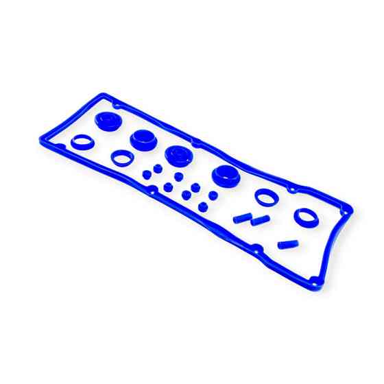 Прокладка крышки ГАЗ 3110, 3302, 3705, 2217, УАЗ 31519, 3163 (406,405) силикон синий (полный) клапанной Мукачево